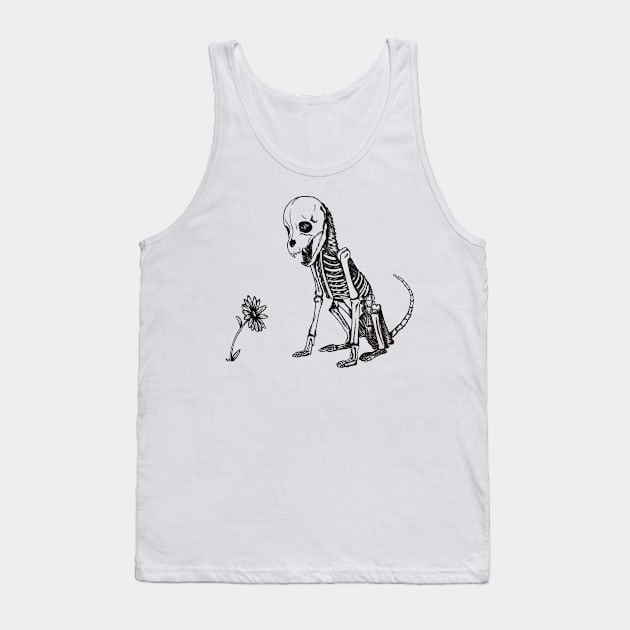 Skeledog Flower Tank Top by allthisnoise